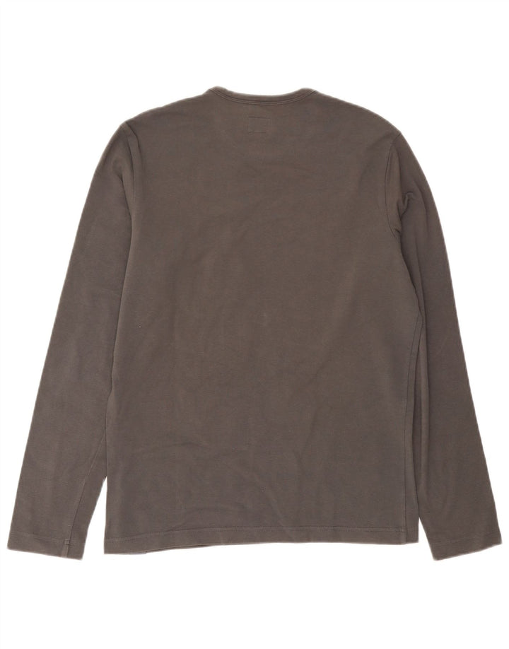 Calvin Klein Jeans Mens Graphic Top Long Sleeve Large Grey Cotton