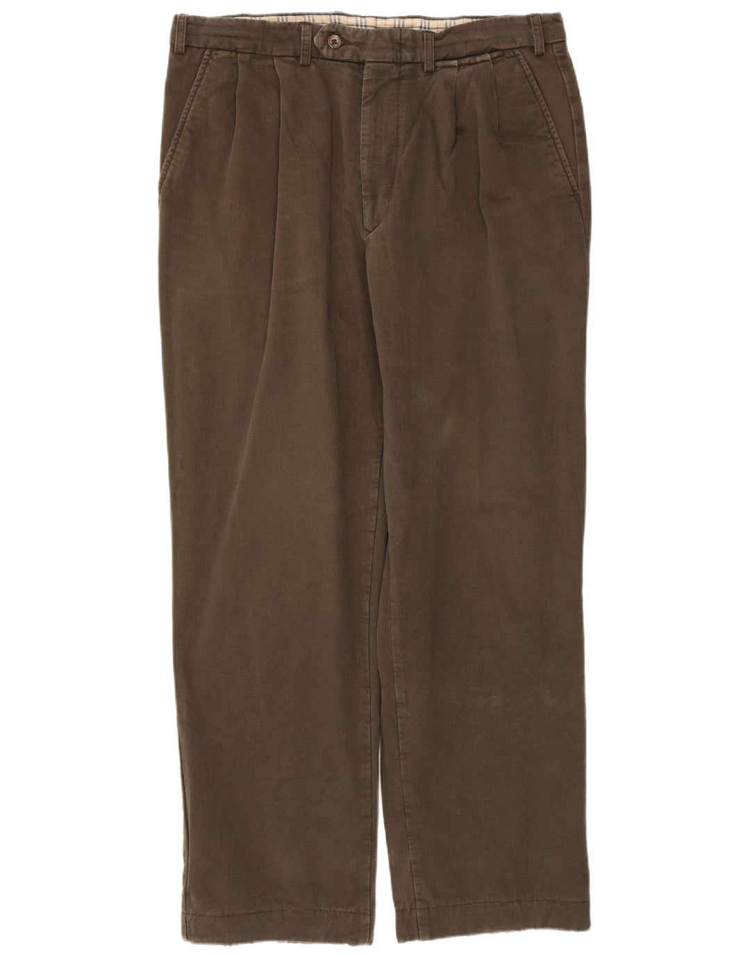 Burberry Mens Pegged Chino Trousers IT 50 Medium W32 L29 Brown Cotton