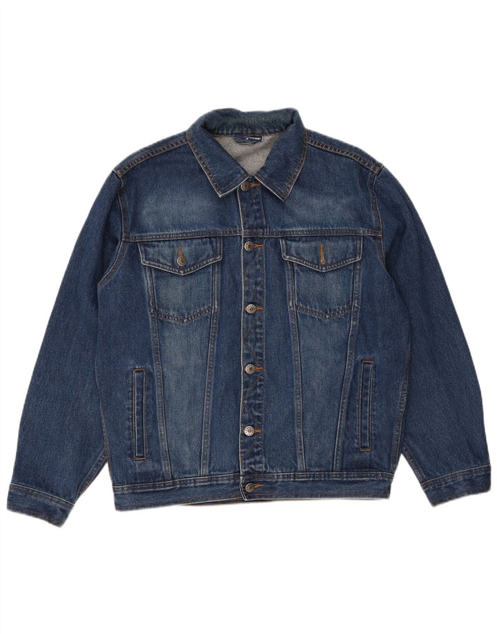 Denim Style Mens Denim Jacket UK 38 Medium Blue Cotton