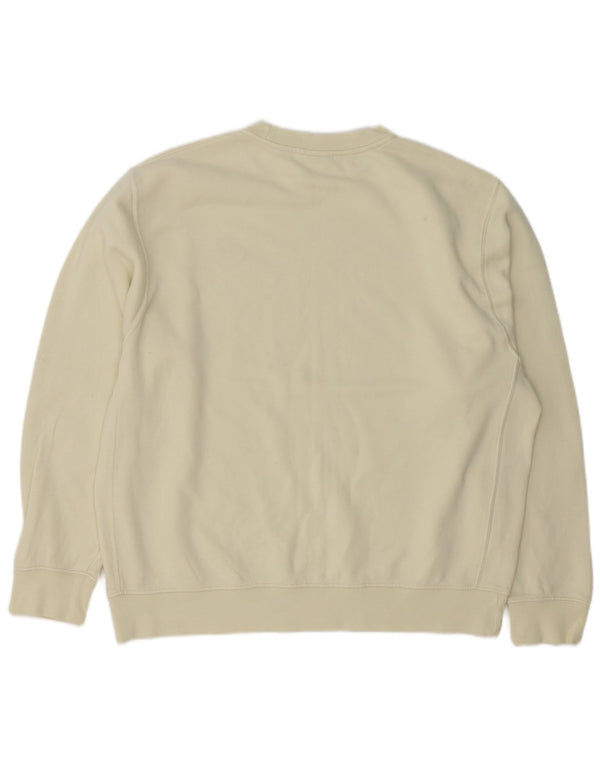 Nike Mens Sweatshirt Jumper Large Off White Cotton