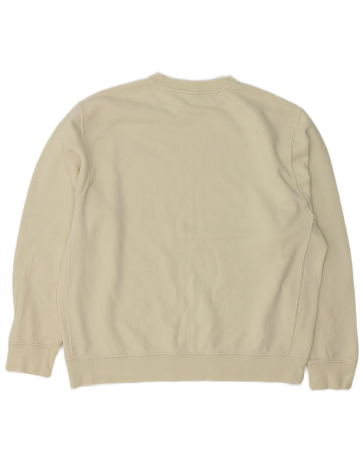 Nike Mens Sweatshirt Jumper Large Off White Cotton