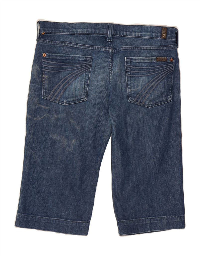 7 FOR ALL MANKIND Womens Bermuda Denim Shorts W29 Medium Blue Cotton Vintage 7 For All Mankind and Second-Hand 7 For All Mankind from Messina Hembry 