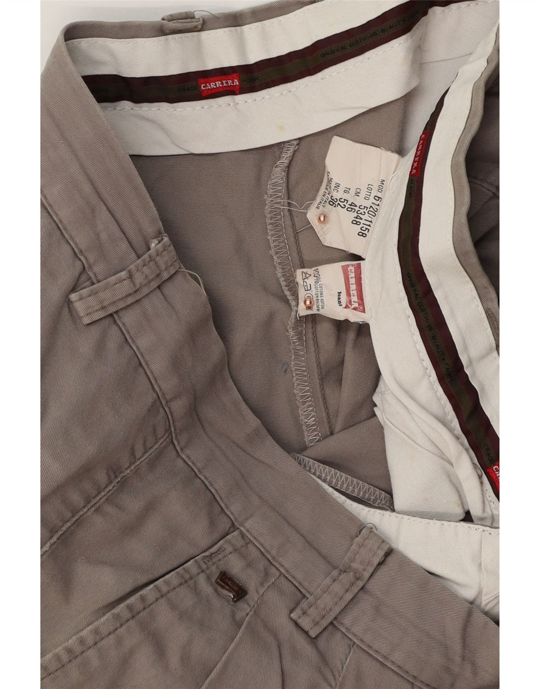 CARRERA Mens Pegged Chino Shorts W36 Large Grey Cotton