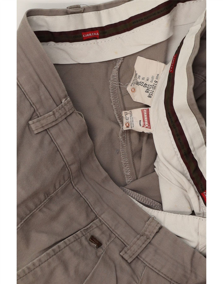 CARRERA Mens Pegged Chino Shorts W36 Large Grey Cotton