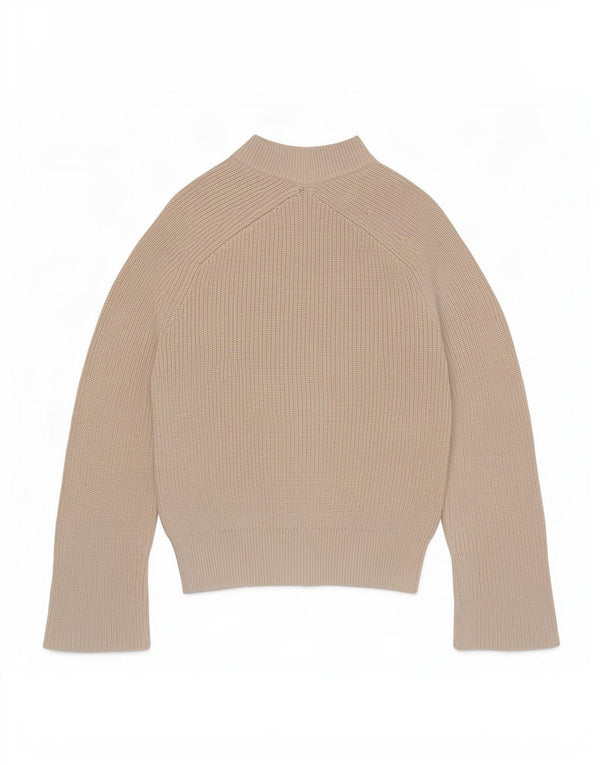 Calvin Klein Jeans Womens Loose Fit Turtle Neck Jumper Sweater UK 6 XS Beig