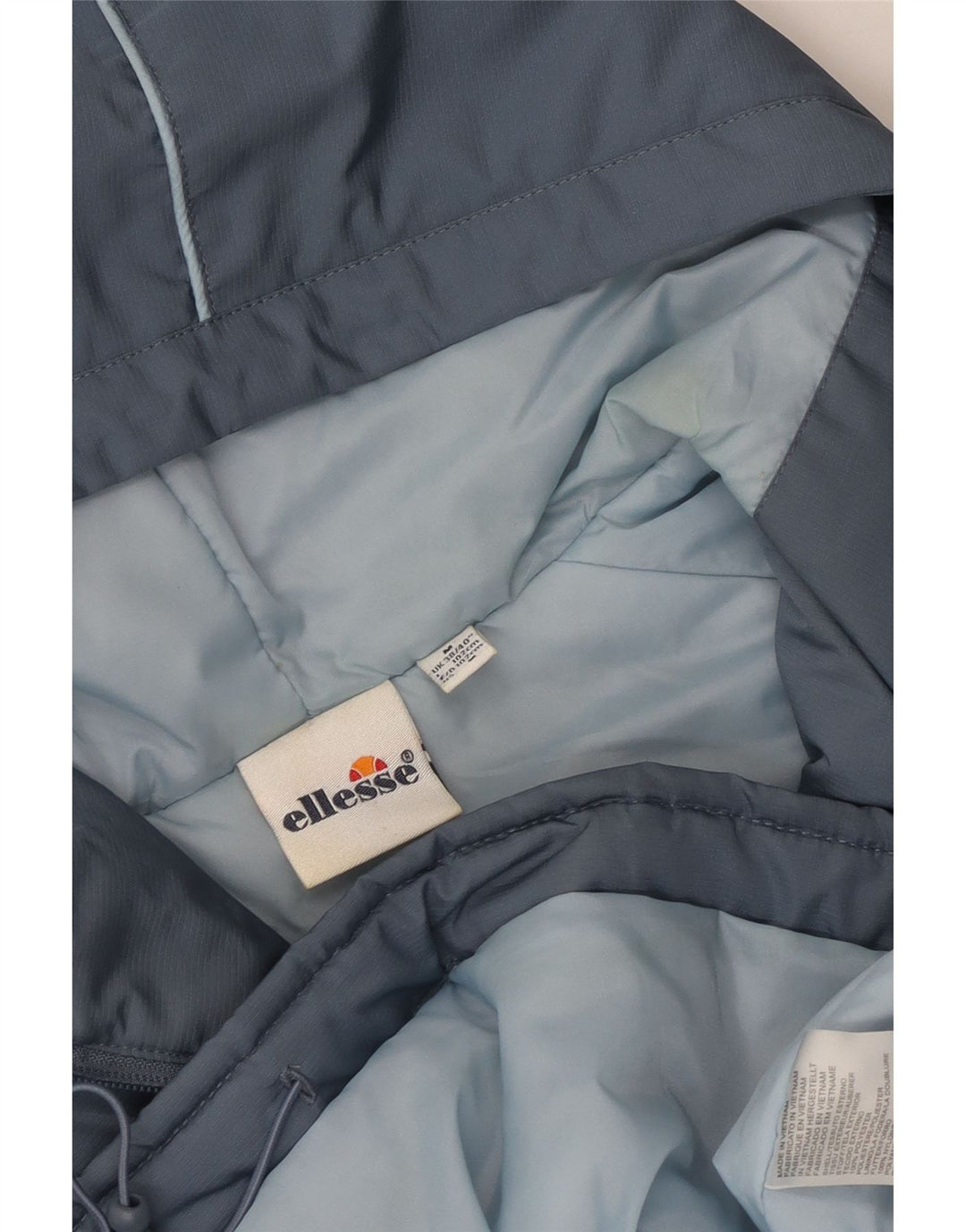 Ellesse Mens Hooded Anorak Jacket UK 38 Medium Grey Colourblock Polyester