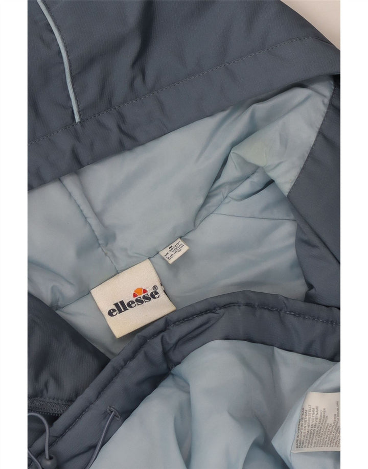Ellesse Mens Hooded Anorak Jacket UK 38 Medium Grey Colourblock Polyester