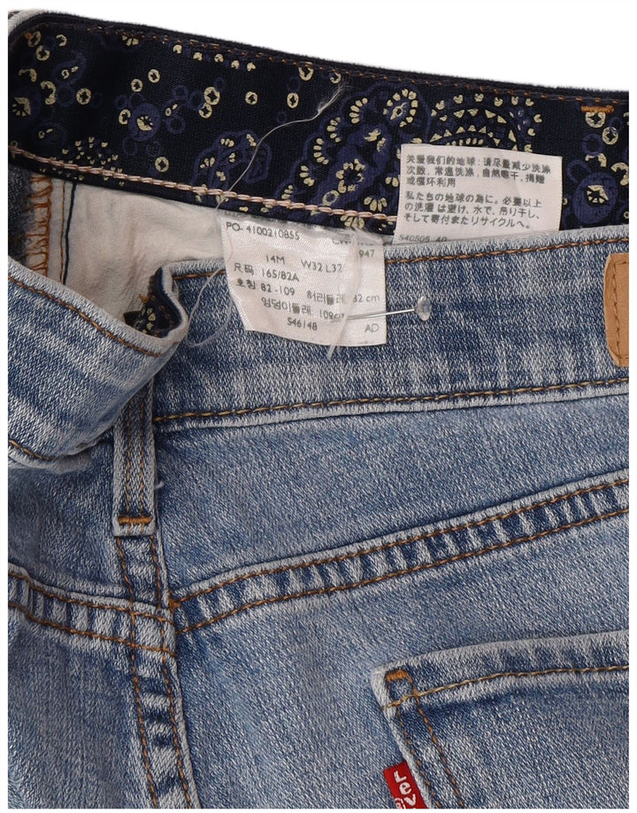 Levi's Womens 525 Straight Jeans US 14 XL W32 L32 Blue