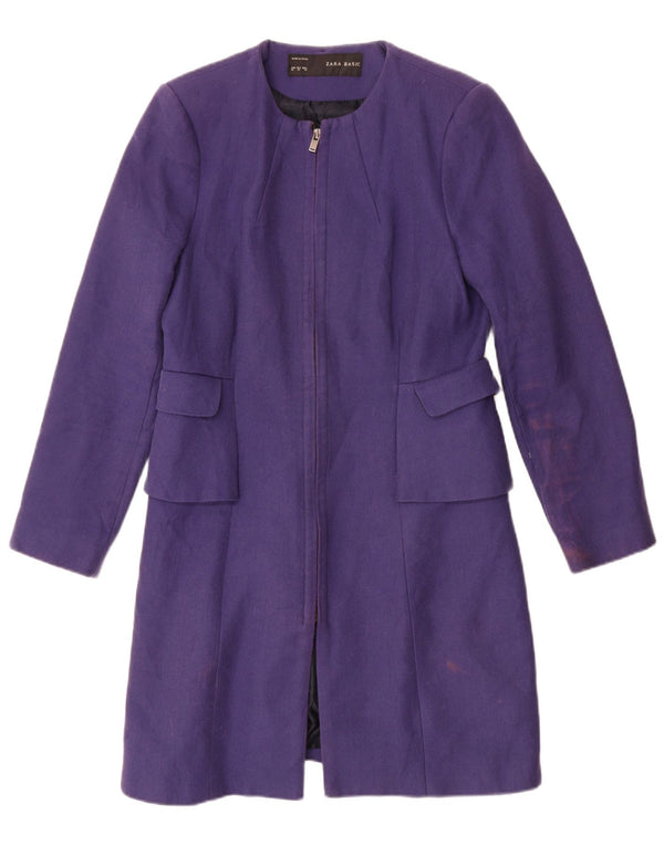 Zara Womens Overcoat UK 18 XL Purple