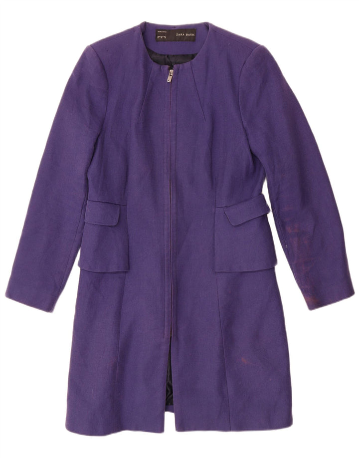 Zara Womens Overcoat UK 18 XL Purple