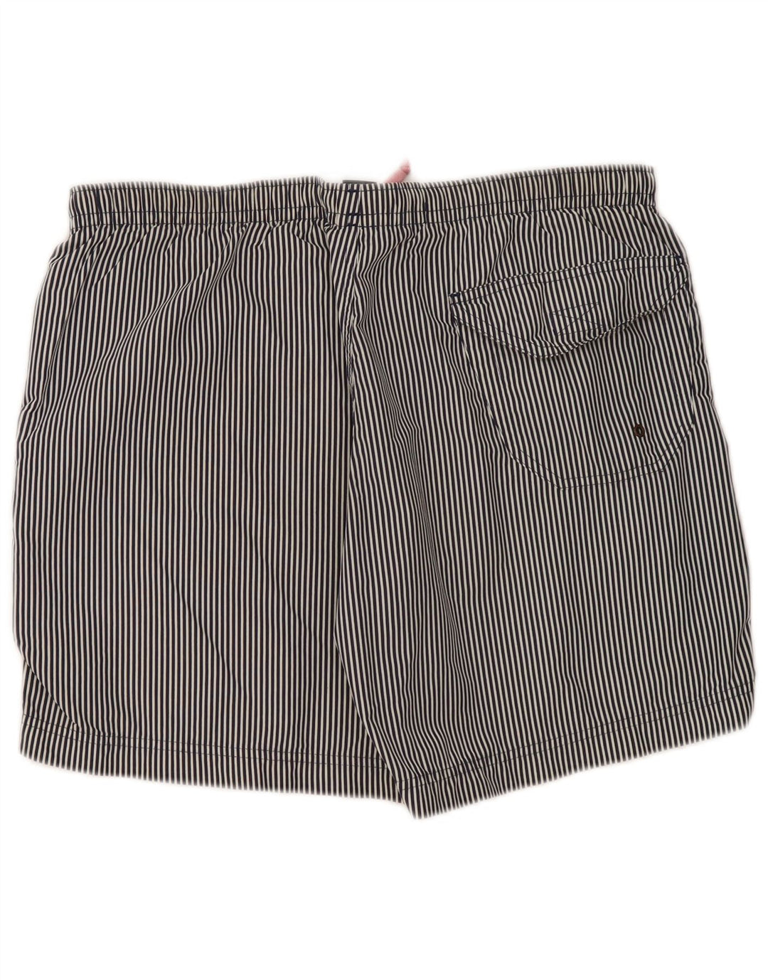 Jeckerson Mens Swimming Shorts Large Navy Blue Pinstripe Polyester