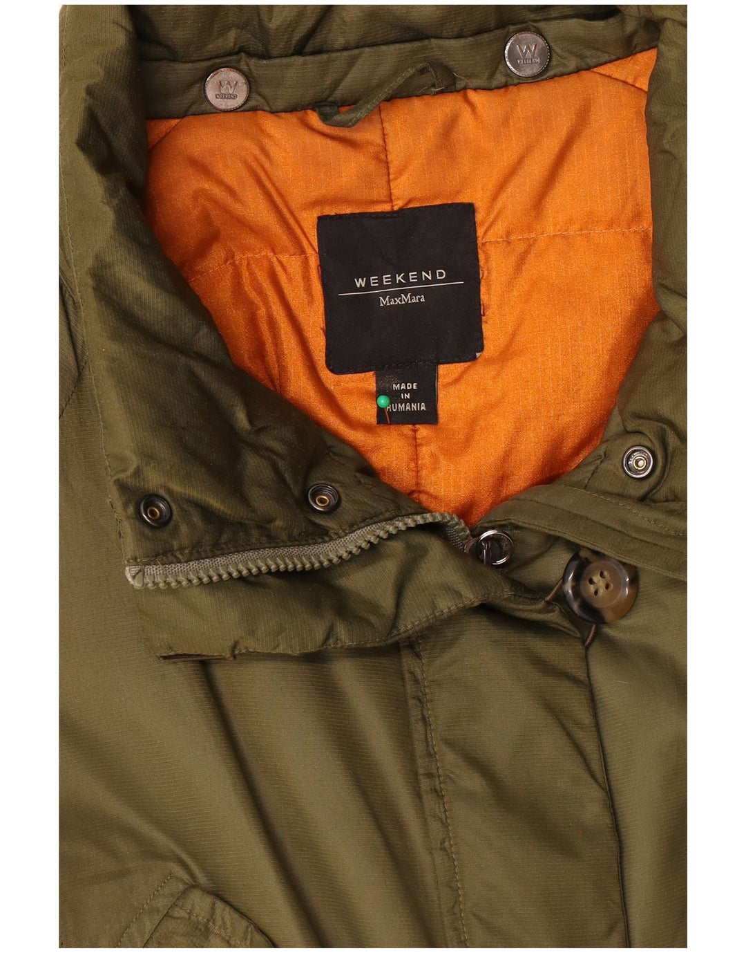 Max Mara Womens Weekend Padded Jacket UK 14 Medium Khaki Polyester