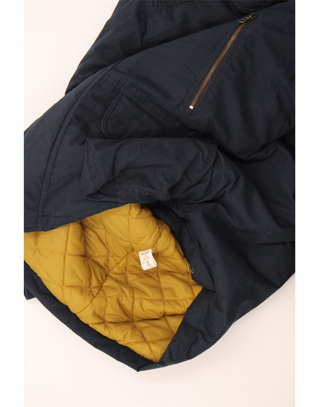POLBOT Mens Padded Jacket UK 36 Small Navy Blue Cotton Vintage Polbot and Second-Hand Polbot from Messina Hembry 