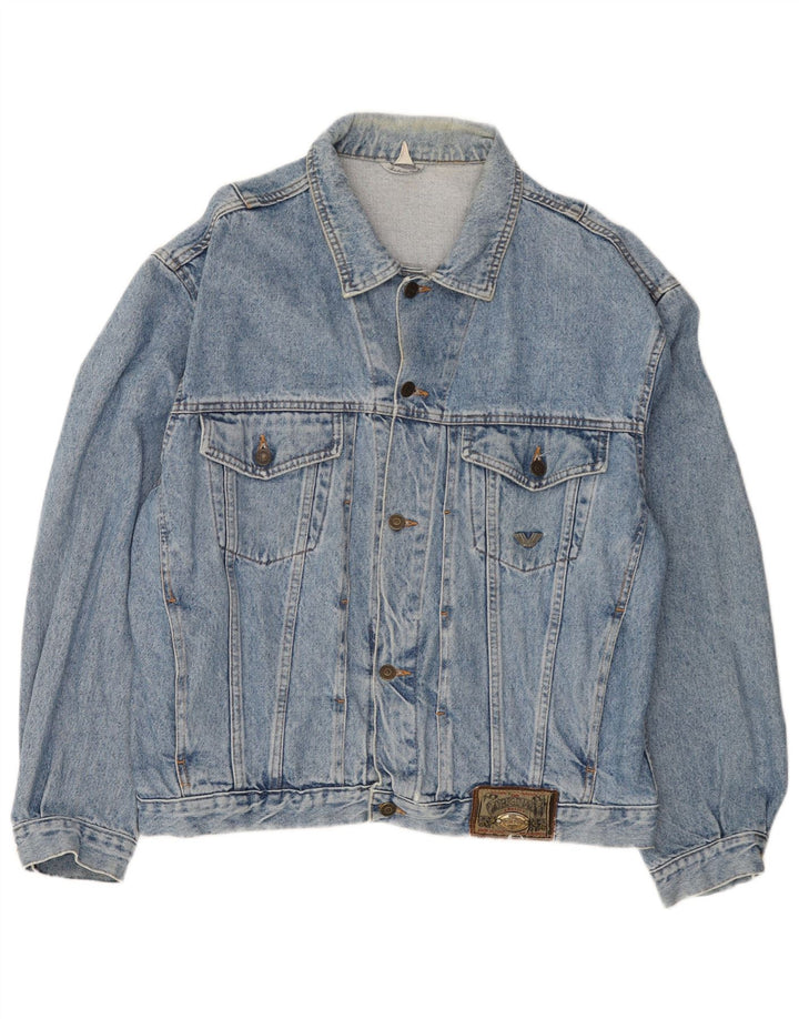 Wampum Mens Denim Jacket UK 42 XL Blue