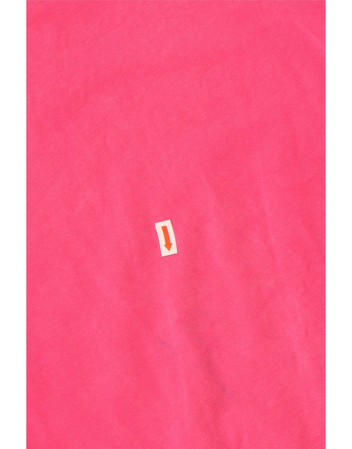 Puma Womens Graphic T-Shirt Top UK 12 Medium Pink Colourblock