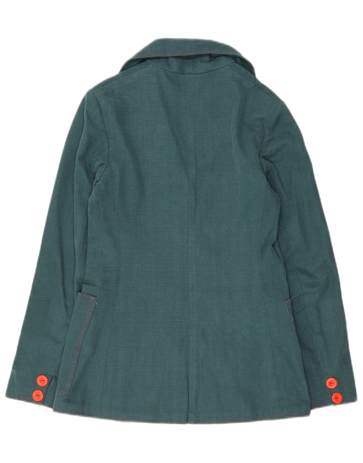 Vintage Womens 3 Button Blazer Jacket UK 10 Small Green