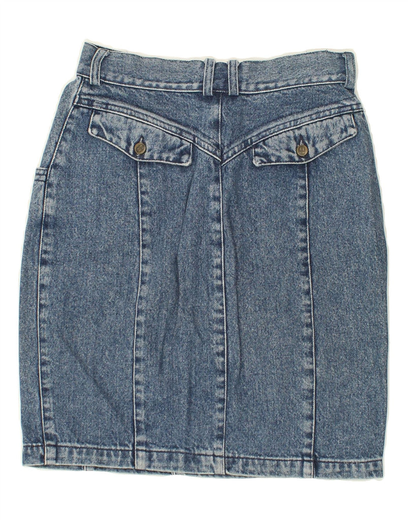 TRUSSARDI Womens Denim Skirt IT 44 Medium W30 Blue Cotton Vintage Trussardi and Second-Hand Trussardi from Messina Hembry 