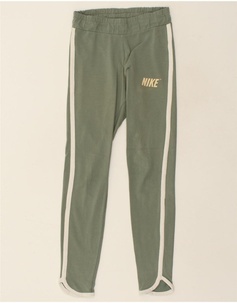 NIKE Womens Tracksuit Trousers UK 10 Small Grey Cotton | Vintage Nike | Thrift | Second-Hand Nike | Used Clothing | Messina Hembry 