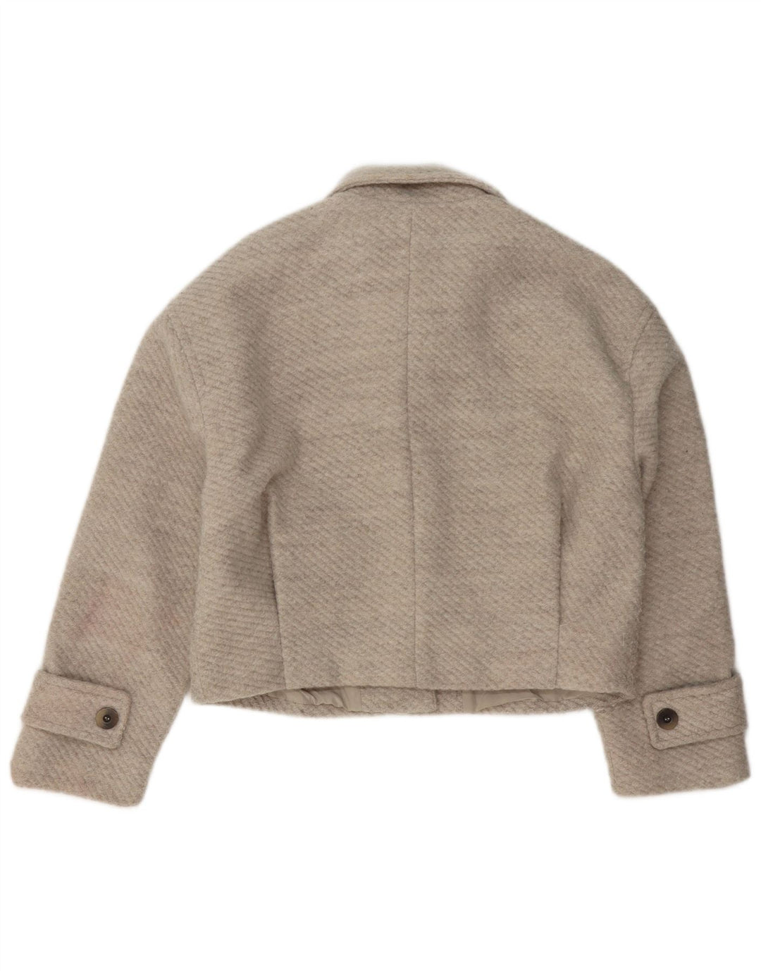 ZARA Womens Bomber Jacket UK 14 Medium Beige