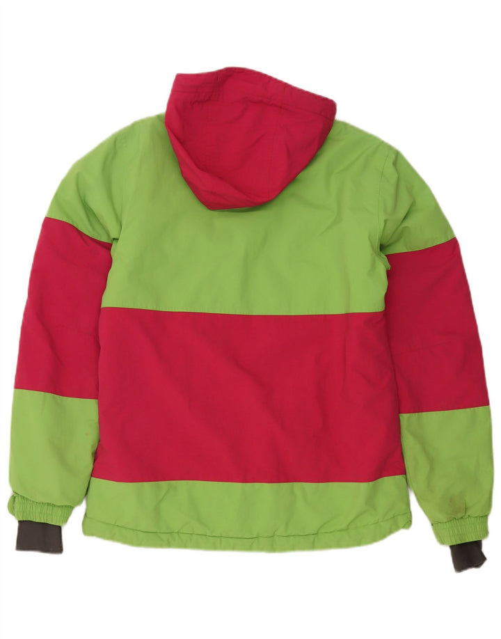 Chiemsee Womens Hooded Ski Jacket UK 10 Small Green Colourblock Polyamide