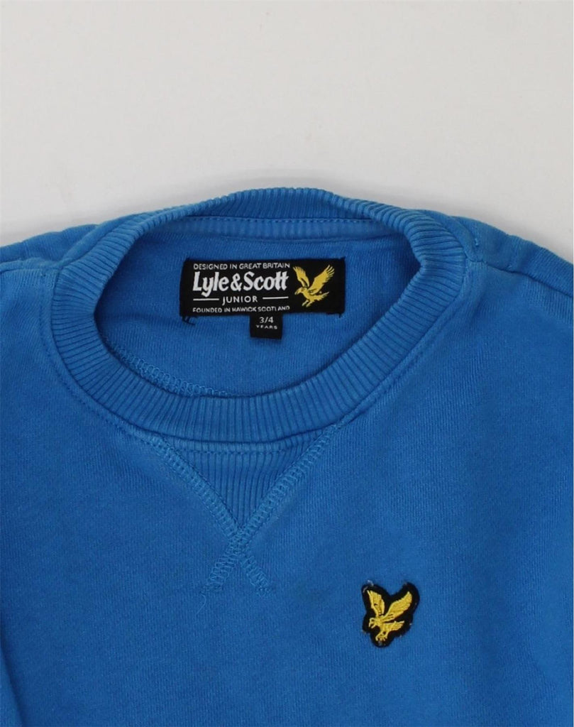 LYLE & SCOTT Boys Sweatshirt Jumper 3-4 Years Blue | Vintage Lyle & Scott | Thrift | Second-Hand Lyle & Scott | Used Clothing | Messina Hembry 