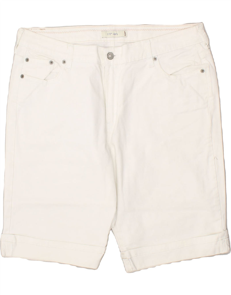 LEVI'S Womens Denim Shorts UK 16 Large W34 White Cotton | Vintage Levi's | Thrift | Second-Hand Levi's | Used Clothing | Messina Hembry 