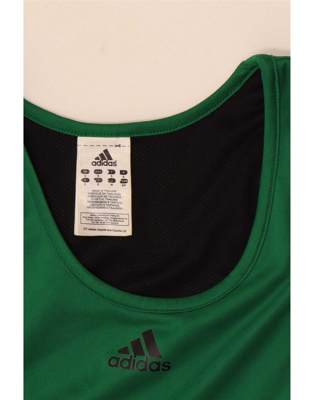 Adidas Mens Vest Top Small Green Polyester