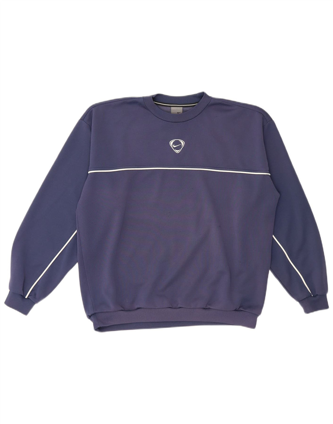 Nike Mens Sweatshirt Jumper UK 39/41 Medium Navy Blue Polyester