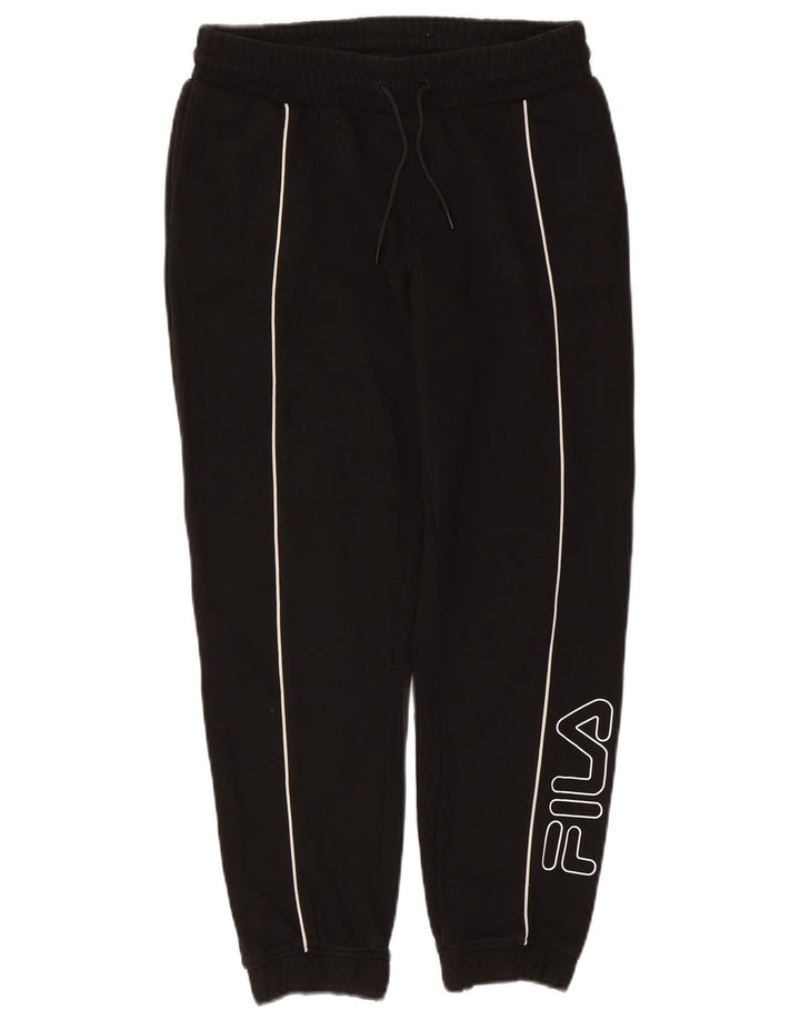 FILA Mens Graphic Tracksuit Trousers Joggers Medium  Black Cotton