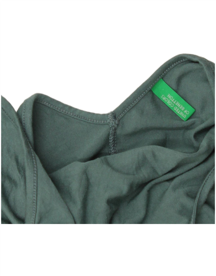 BENETTON Womens Halter Top UK 8 Small Green