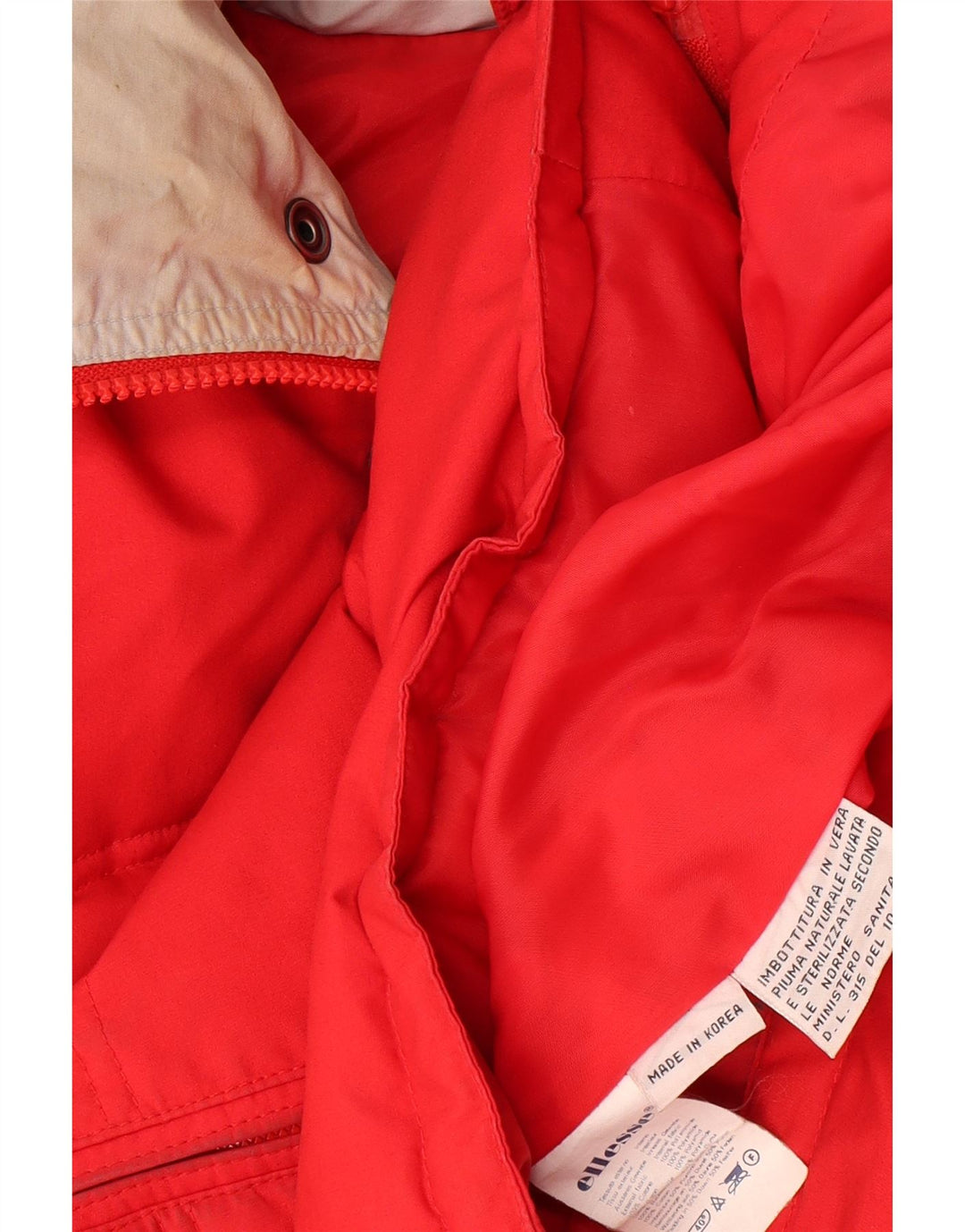 Ellesse Mens Padded Jacket UK 42 XL Red Cotton