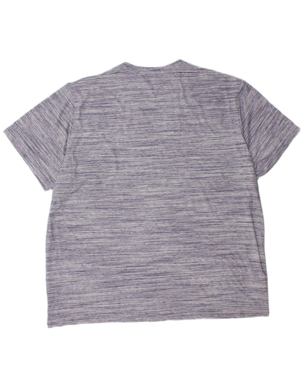 EDDIE BAUER Mens T-Shirt Top 2XL Purple Flecked Cotton