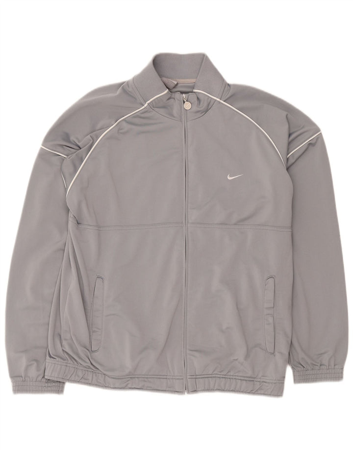 Nike Mens Tracksuit Top Jacket UK 41/43 Large Grey Polyester