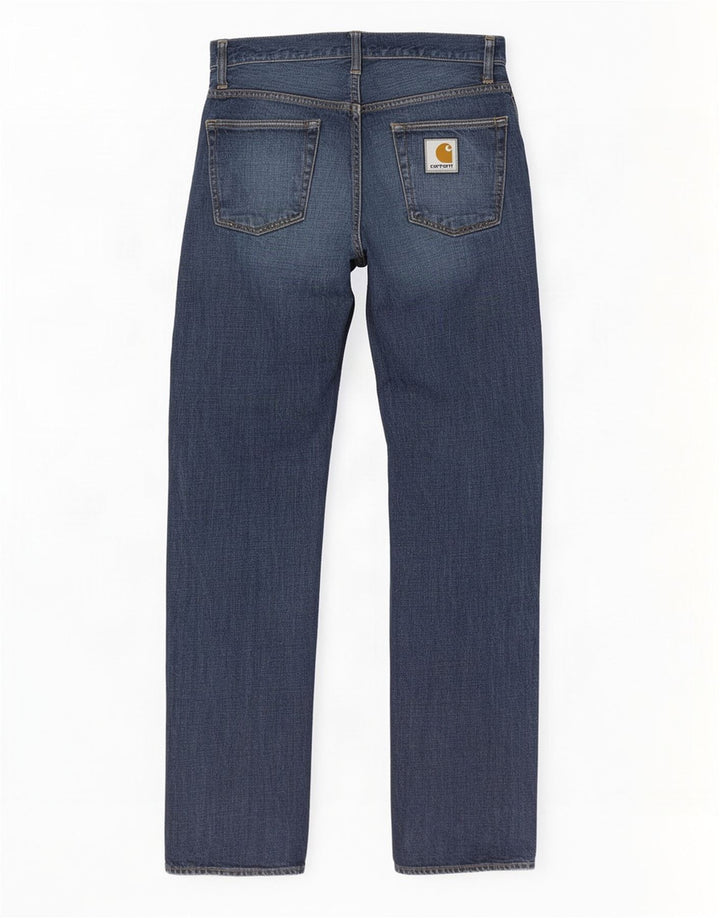 Carhartt Mens Straight Jeans W32 L34 Navy Blue Cotton