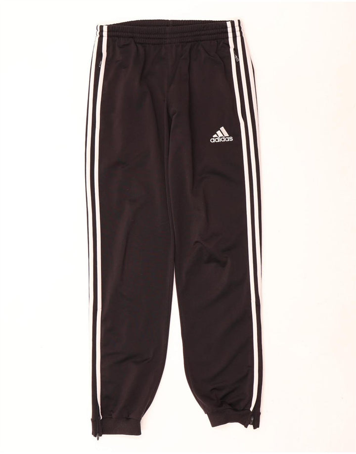 Adidas Boys Tracksuit Trousers Joggers 15-16 Years Black Polyester