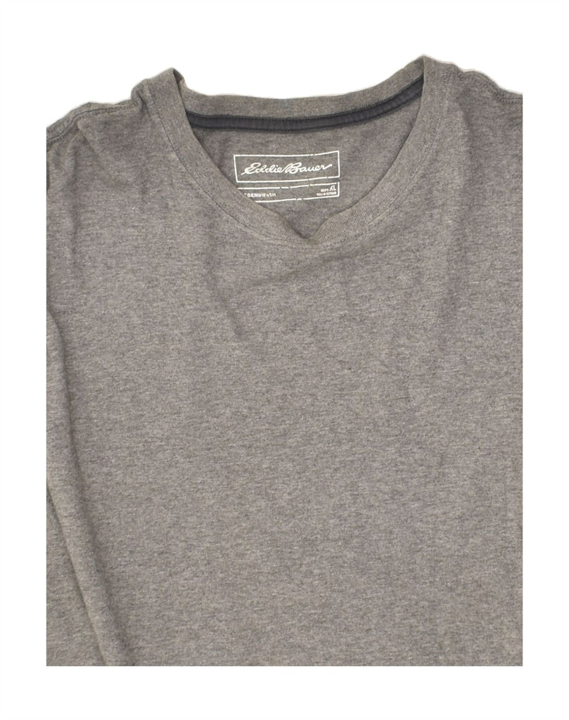 EDDIE BAUER Mens T-Shirt Top XL Grey Cotton | Vintage Eddie Bauer | Thrift | Second-Hand Eddie Bauer | Used Clothing | Messina Hembry 