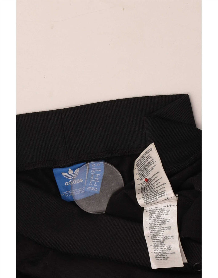 Adidas Womens Graphic Tracksuit Trousers UK 12 Medium Black Polyester
