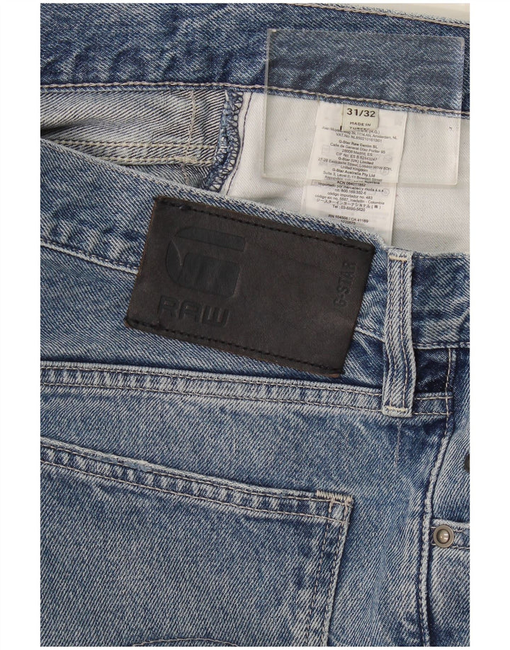 G-Star Mens Straight Jeans W31 L32 Blue Cotton