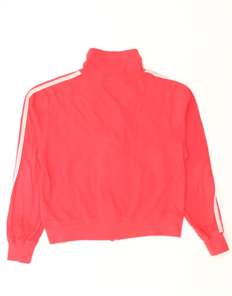 ADIDAS Womens Crop Tracksuit Top Jacket UK 18 XL Pink Cotton Vintage Adidas and Second-Hand Adidas from Messina Hembry 