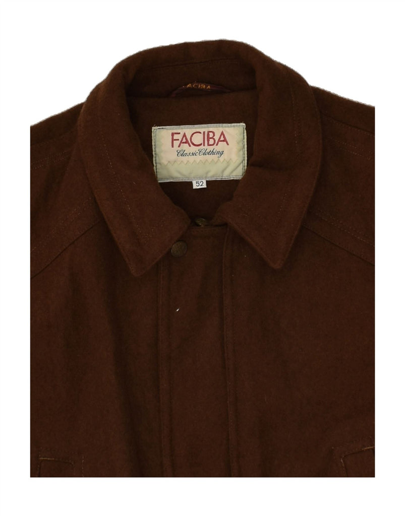 FACIBA Mens Overcoat IT 52 XL Brown Wool | Vintage Faciba | Thrift | Second-Hand Faciba | Used Clothing | Messina Hembry 