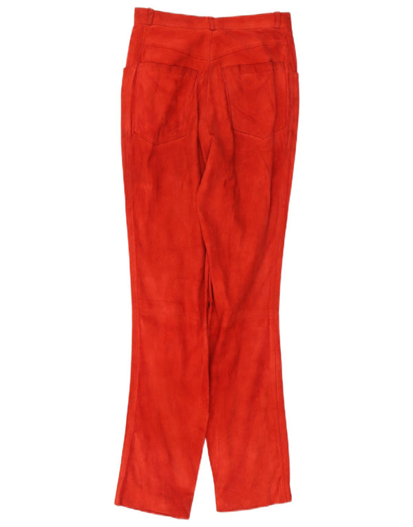Yoko Womens Slim Casual Trousers IT 42 Medium W28 L31 Red