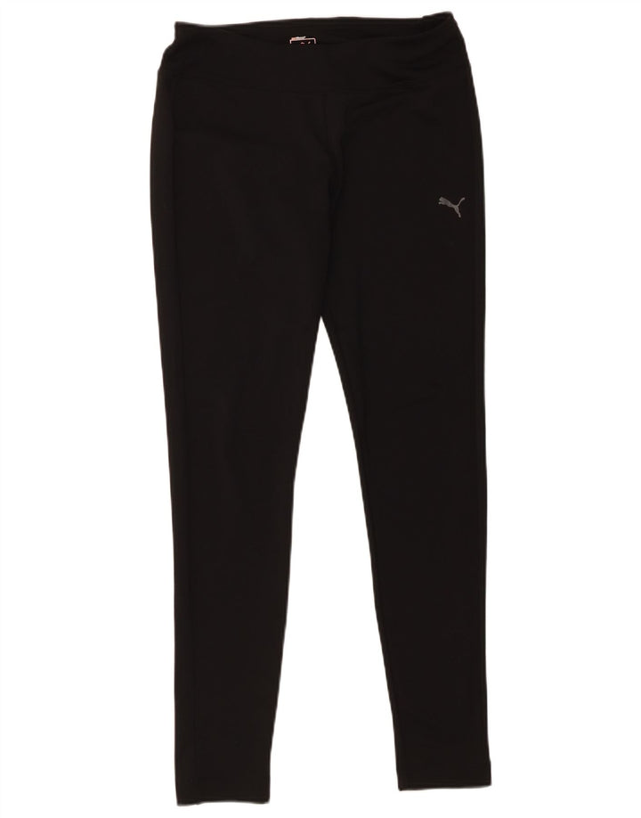 Puma Womens Leggings UK 12 Medium Black Polyester