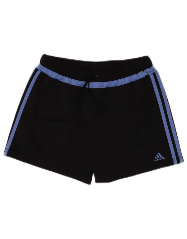 ADIDAS Womens Sport Shorts UK 10 Small Black Polyester