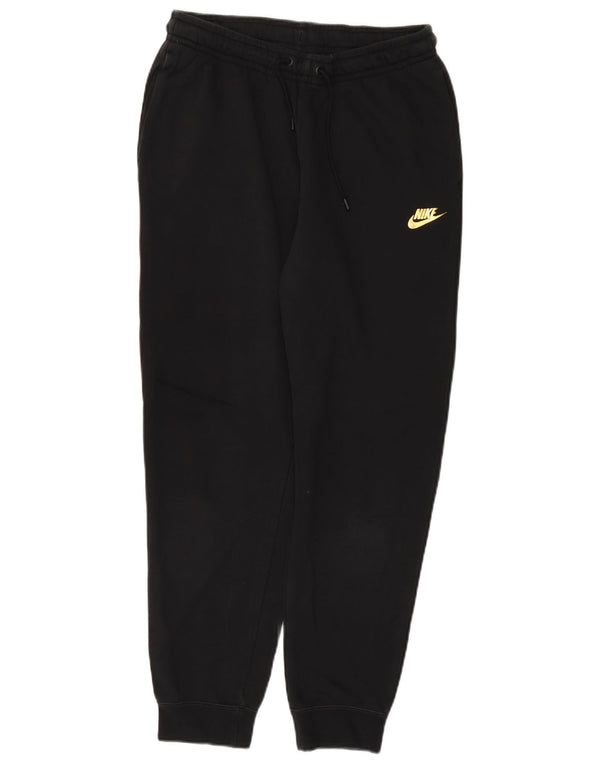 Nike Womens Tracksuit Trousers Joggers UK 12 Medium Black Cotton