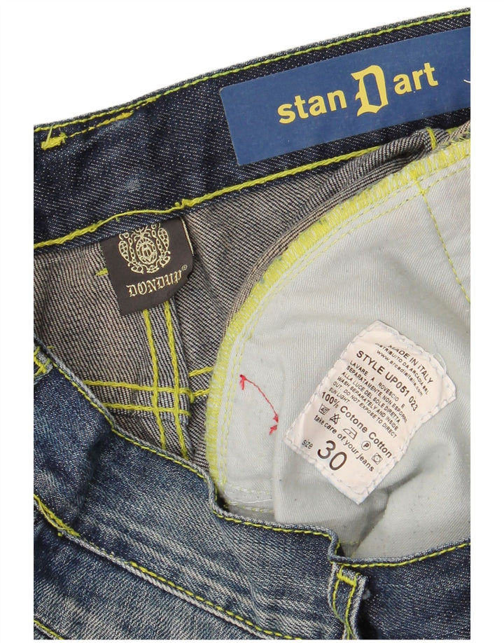 DONDUP Mens Stan Dart Straight Jeans W30 L33 Navy Blue Cotton