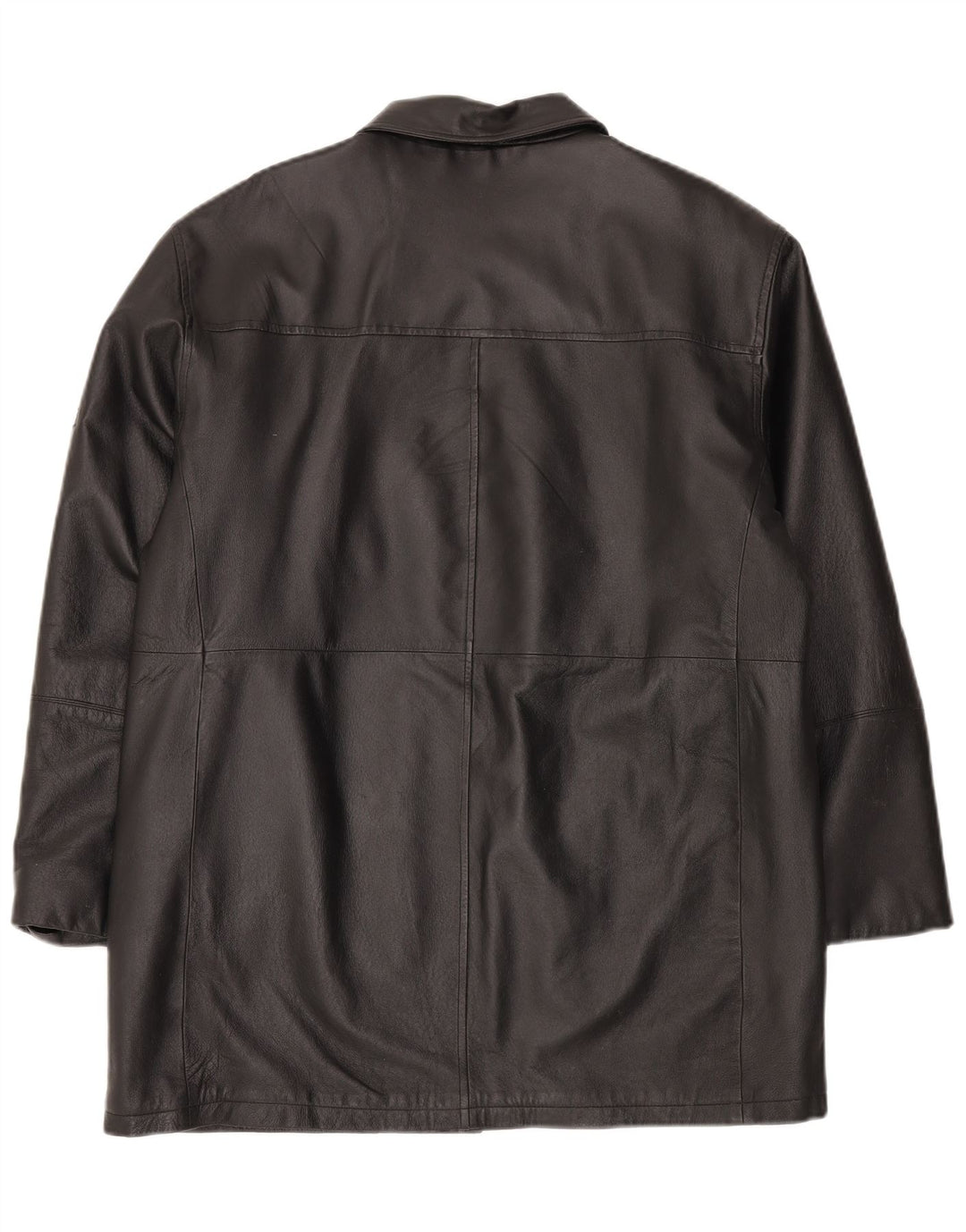 Union River Mens Leather Coat UK 41/43 Large Black Leather