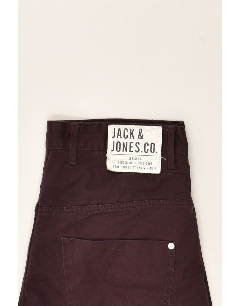 JACK & JONES Mens Banana Casual Trousers W34 L30  Maroon Cotton | Vintage Jack & Jones | Thrift | Second-Hand Jack & Jones | Used Clothing | Messina Hembry 