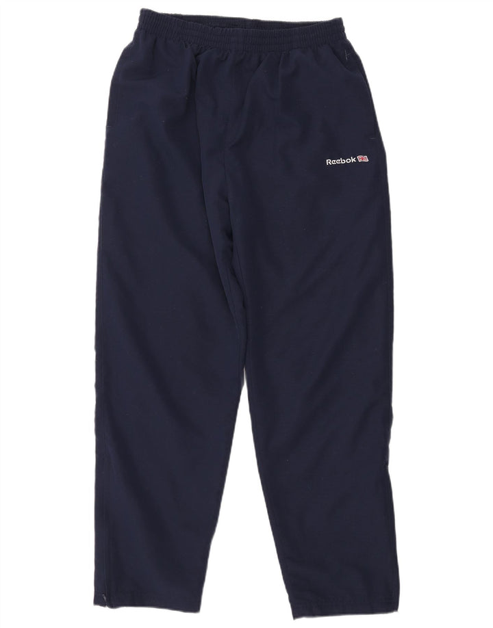 Reebok Mens Tracksuit Trousers UK 14 Large Navy Blue Polyester