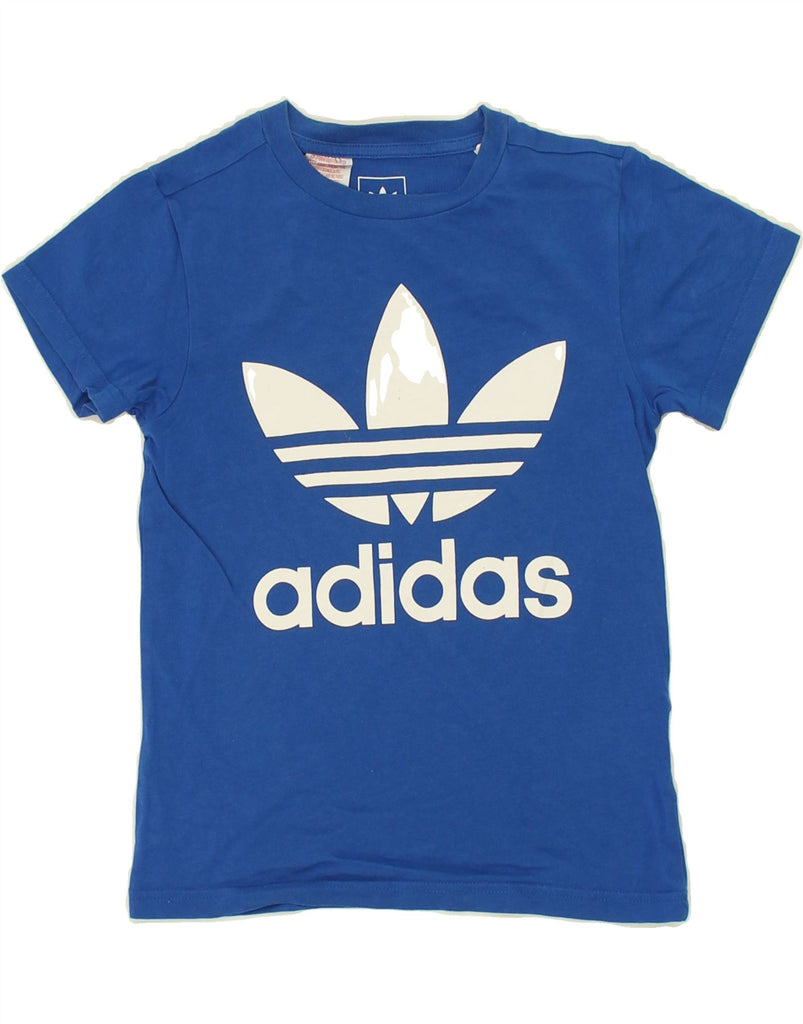 ADIDAS Boys Graphic T-Shirt Top 8-9 Years Blue Cotton | Vintage Adidas | Thrift | Second-Hand Adidas | Used Clothing | Messina Hembry 