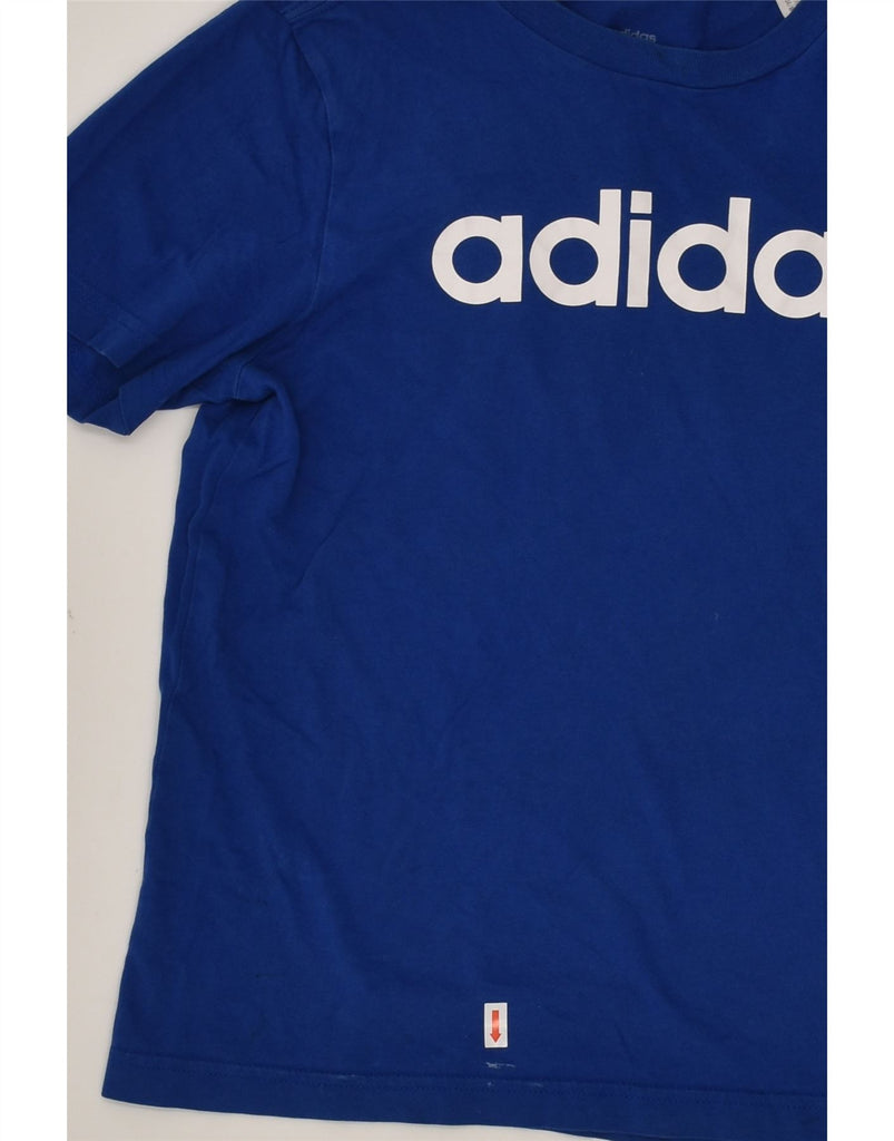 ADIDAS Boys Graphic T-Shirt Top 11-12 Years Blue Cotton | Vintage Adidas | Thrift | Second-Hand Adidas | Used Clothing | Messina Hembry 